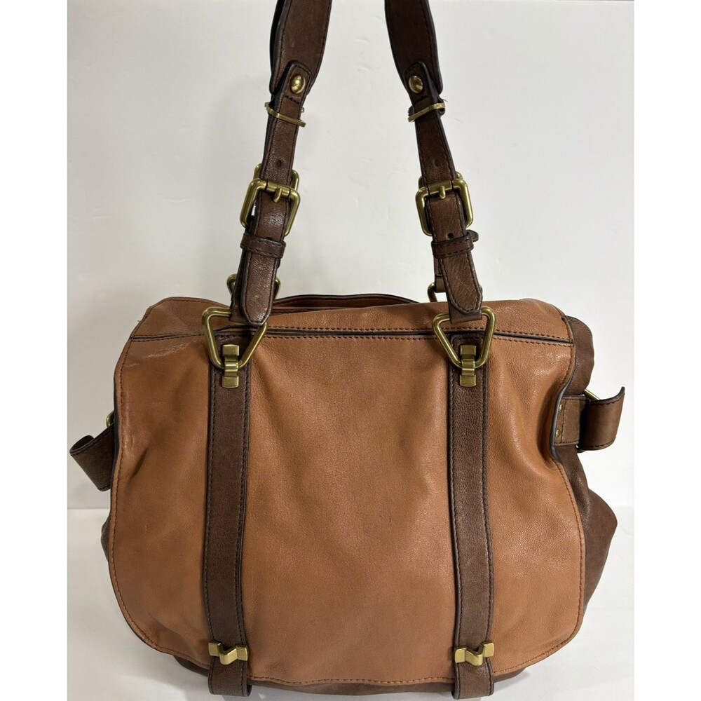 Kooba Women's Brown Two Tone Leather Shoulder Bag Vintage
